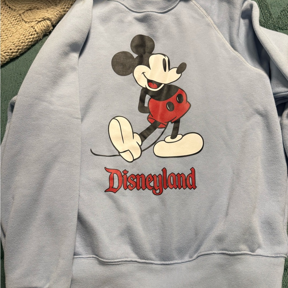 Disneyland Mickey Graphic Crewneck Sweatshirt - Light Blue